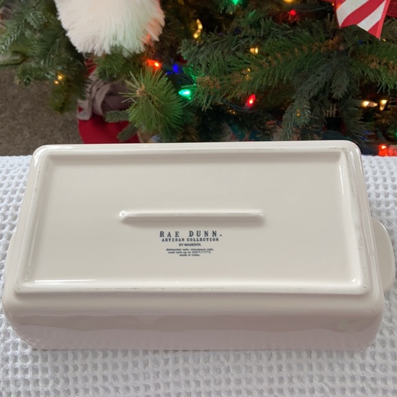 Rae Dunn ‘Gingerbread’ Loaf Pan. NWOT. Never used. Cream with Orange LL … - Picture 4 of 7